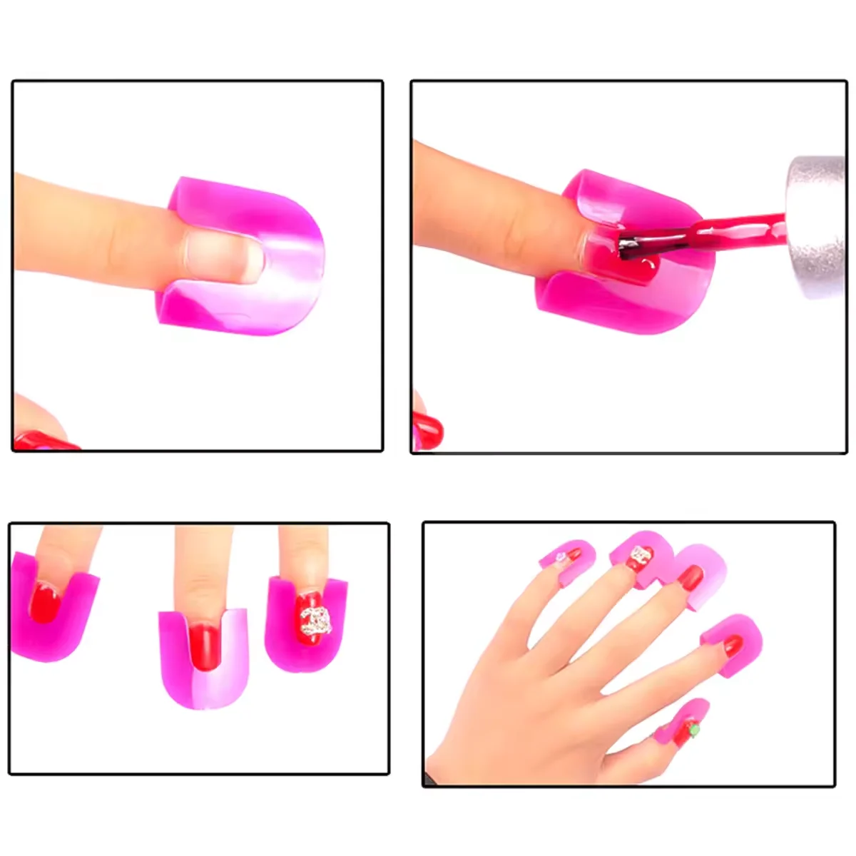 26-teiliges Set Nagellack-Schutzfolie Nagellack- und Nagelhautschutzband zum Auftragen und Reinigen von Nagellack, geeignet für den Heimgebrauch, verpackt – Detail 6