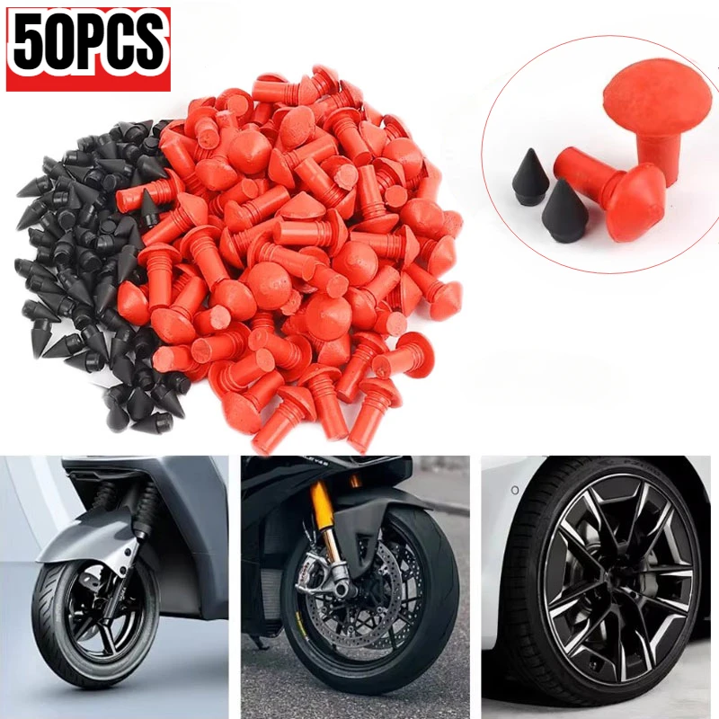 

50PCS Motorcycle Tire Repair Mushroom Nail Vacuum Tire Repair Tool Rubber Bullet Mushroom Head Bicycle Car Tire Repair