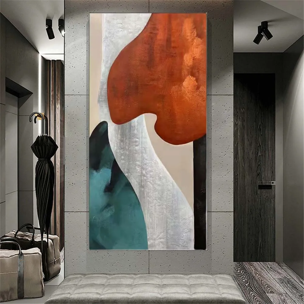 Modern Light Luxury Home Decor Wall Art Picture Colorful Texture Outline Drawing Handmade Abstract Oil Painting On Canvas Paint