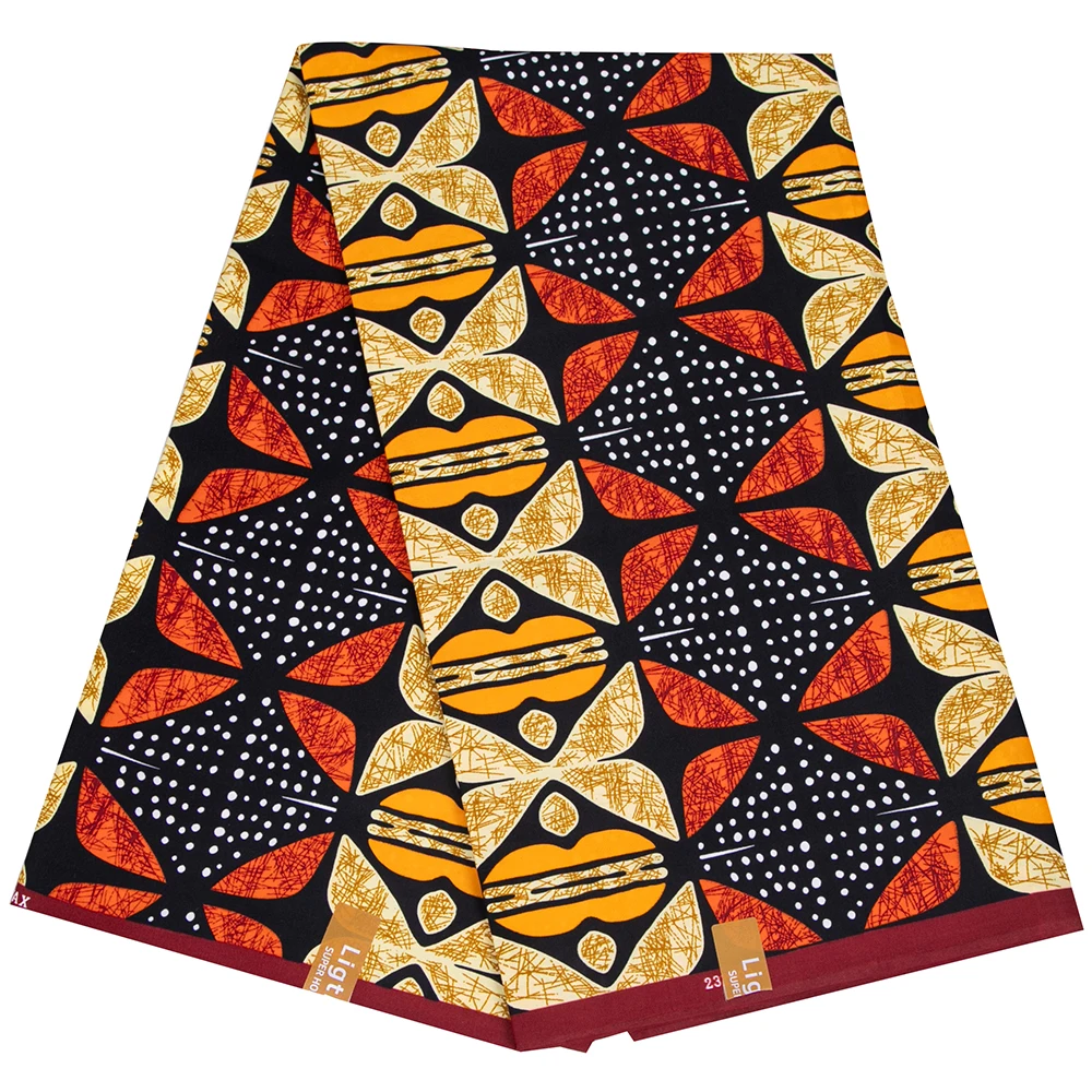 100% Polyester Africa Ankara Wax Print Fabric Block Tissu Garment Sawing Material for Dress Pagne Handmake DIY Patchwork Yards