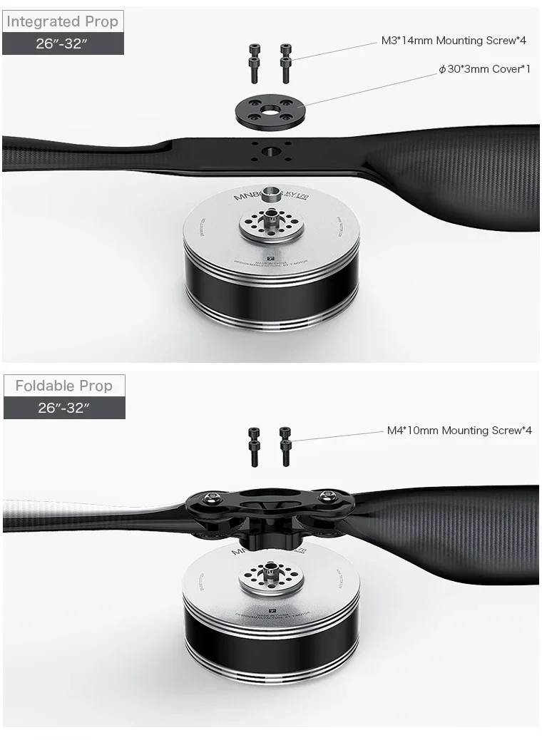 MN805-S 6-12S محرك كهربائي مقاوم للماء بدون فرش لـ Multicopter Dr-one