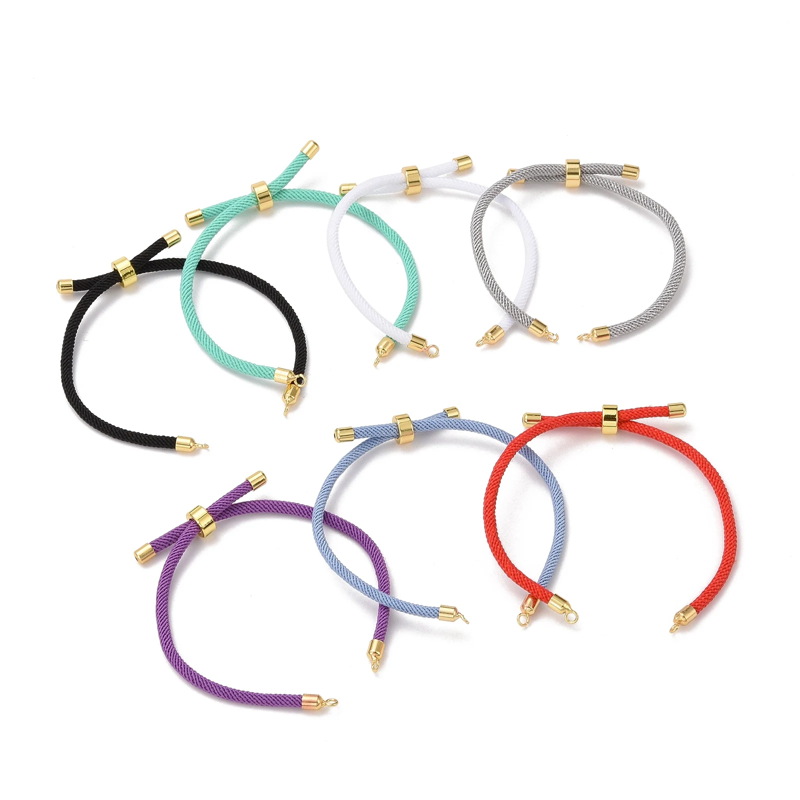 Kissitty 20 Pcs Random Color Brass Cord Chains Bracelet Making For DIY Jewelry Making Bracelet Supplies Couple Bracelet Gift