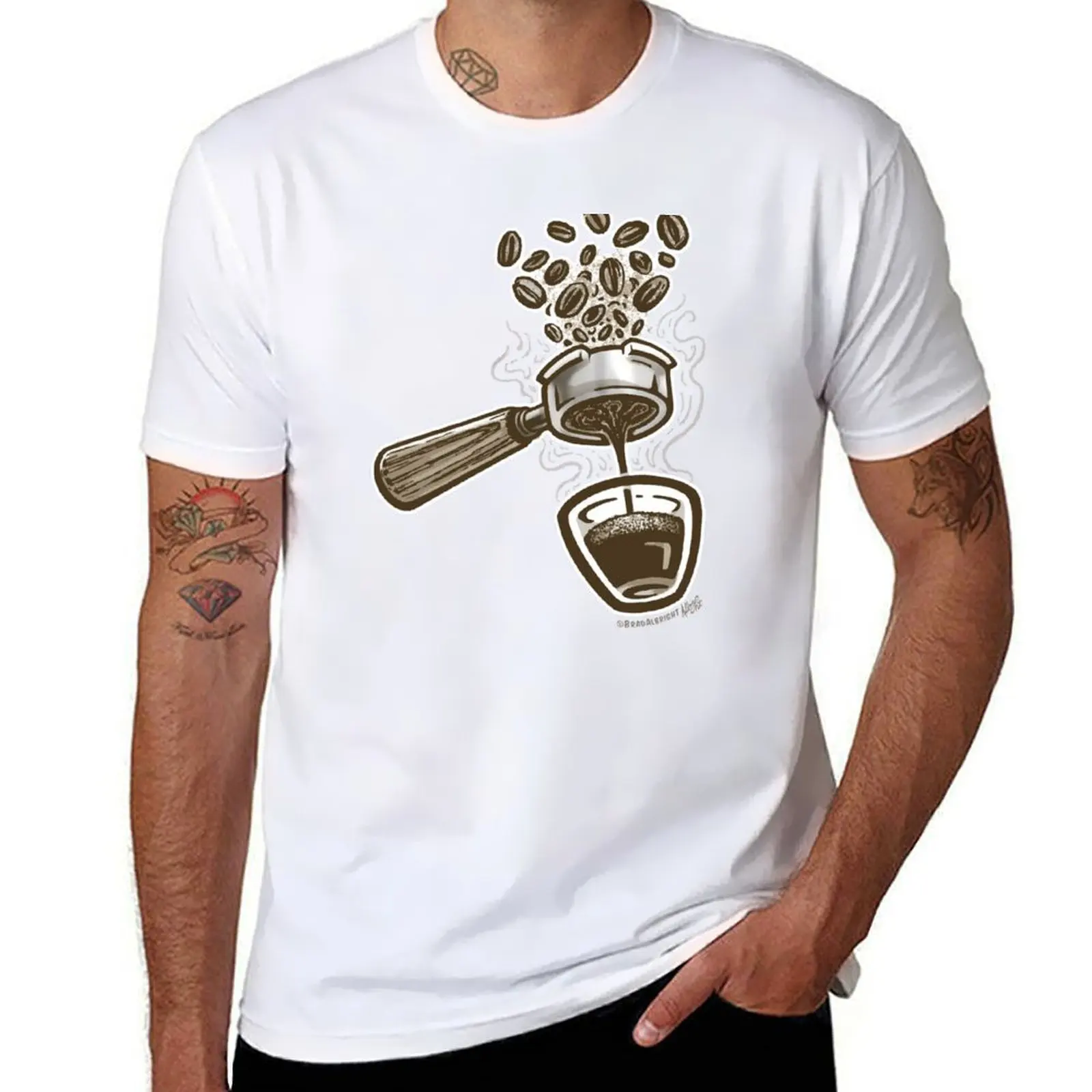

Espresso Shot & Bottomless Portafilter T-Shirt cotton tshirt 100% cotton t shirt pack T-Shirt
