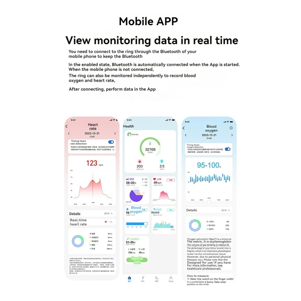 Bague intelligente R02 pour hommes et femmes avec étui de chargement, moniteur de santé, Mode multisports-AU47