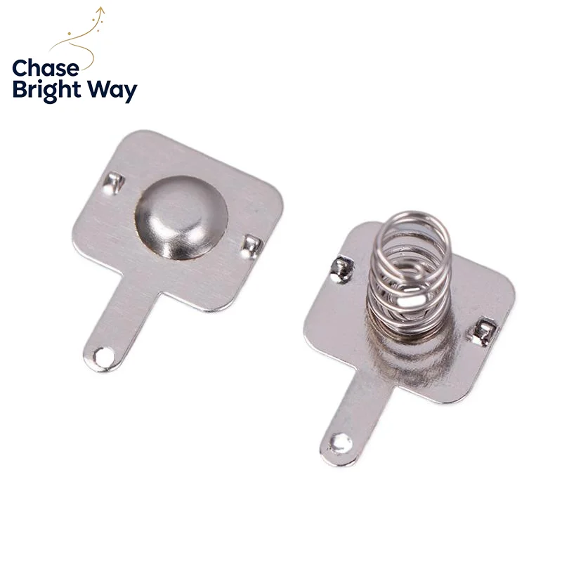 20PCS 18650 Battery Sheet Nickel Plated Spring Contacts Bipolar Positive Negative Tabs for Handheld Electronic Devices