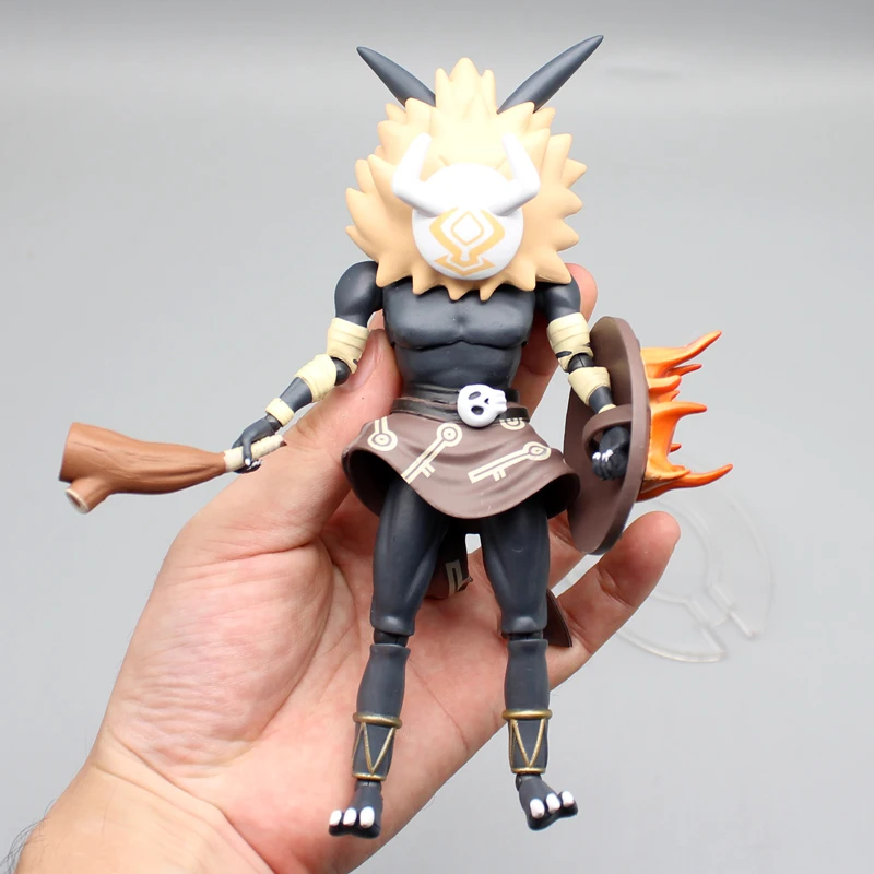 18cm Genshin Impact Wooden Shield Hilichurl Anime Figure Modle Animation Pvc Style Modle Statue Decoration  Collectiable Gifts