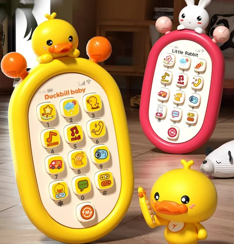 Kids Educational Toys Simulation Cell Phone 0-1year Old Baby Can Gnaw And Bite Bilingual Early Education Music Cell Phone Toys