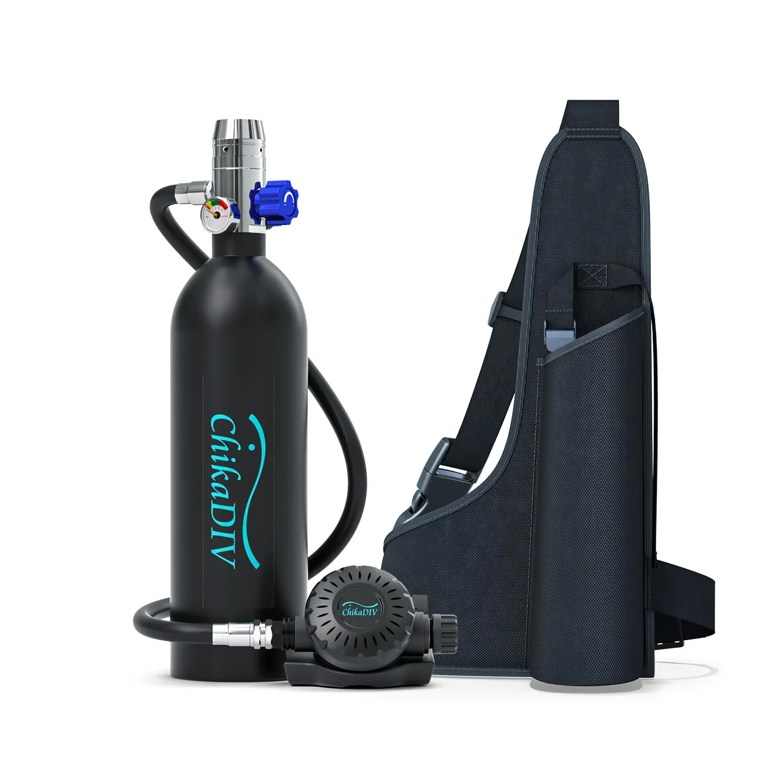 Mini-Tauchflasche, 1L Atemgerät für Unterwasseratmung zum Schnorcheln & Tauchen, Tauchflasche für Erkundungen und Notfälle