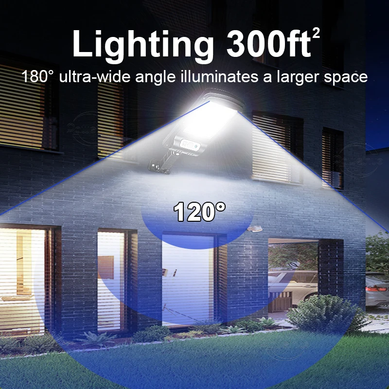 High Powerful 120LED Solar Lights Outdoor Super Bright Outdoor Solar Lights Waterproof External Solar Lamp Wall Lantern Garden