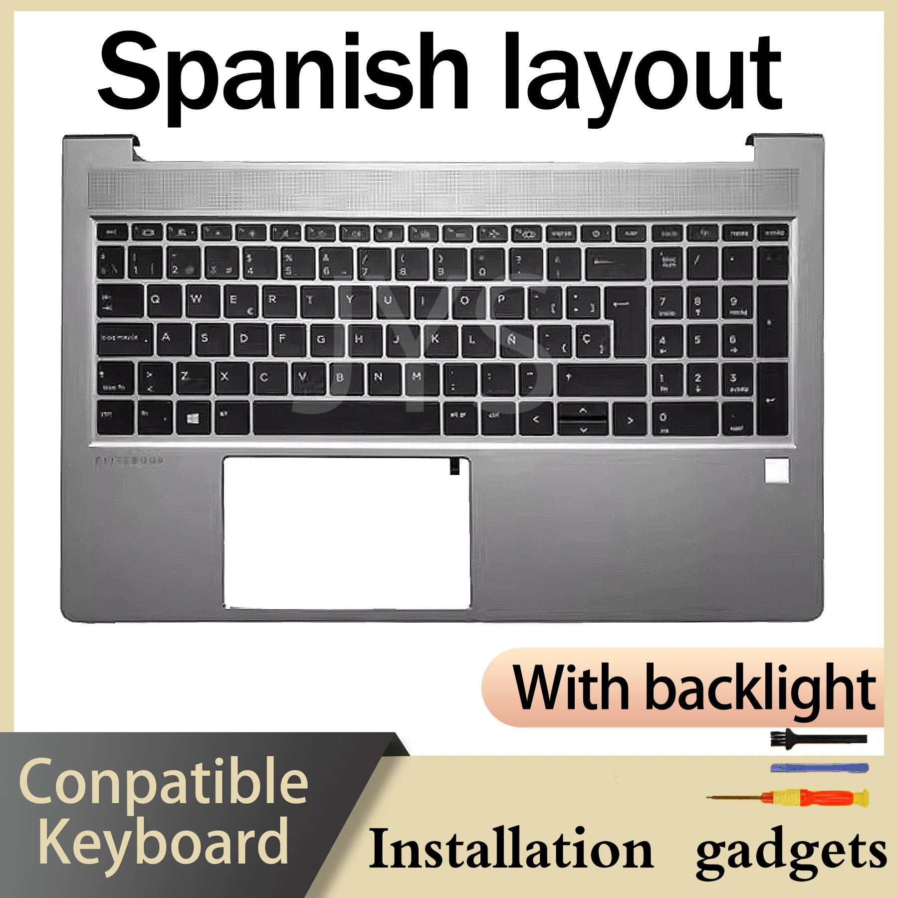 

Suitable for HP Elitebook ProBook 650 G8 G9 655 G8 G9 C-COVER backlit keyboard SP FR LA UK US layout