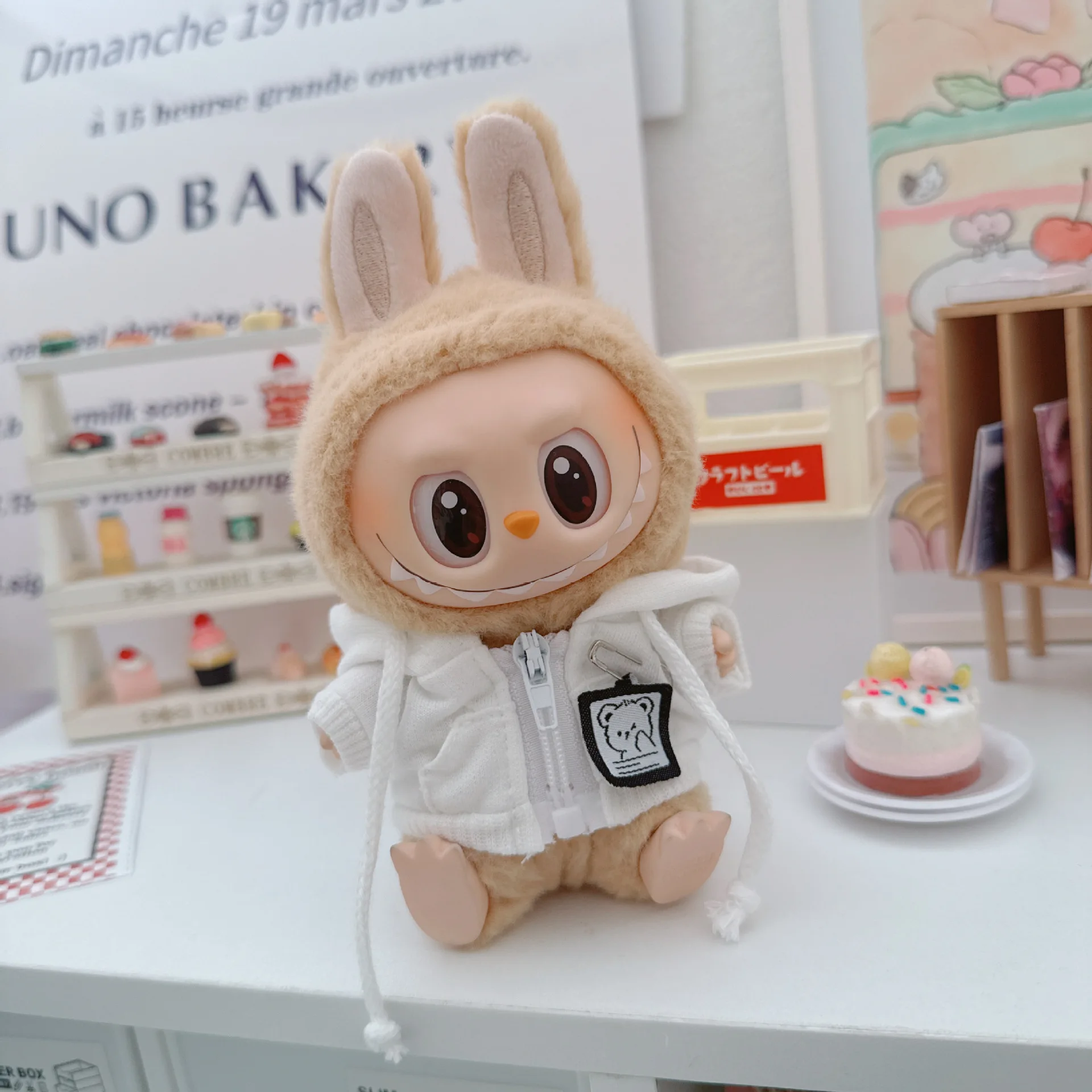 17 ซม.Labubu Bear Casual Jacket ตุ๊กตาเสื้อผ้า-น่ารักตุ๊กตาสําหรับ Pullip Blythe OB11 BJD, Kawaii Teddy Coat