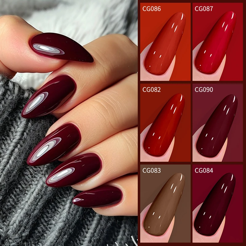 BORN PRETTY 10 ml blutroter Gel-Nagellack, semi-permanent, Soak Off UV-LED-Lack, Design, Halloween, Festival, Nagelzubehör, 1/6 Stück