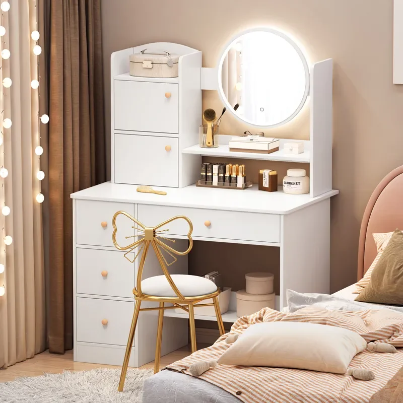 for Modern Dresser Simple Makeup Cabinet Integrated Bedroom Furniture Small Apartment 2026 New Makeup Table Vanity Desk