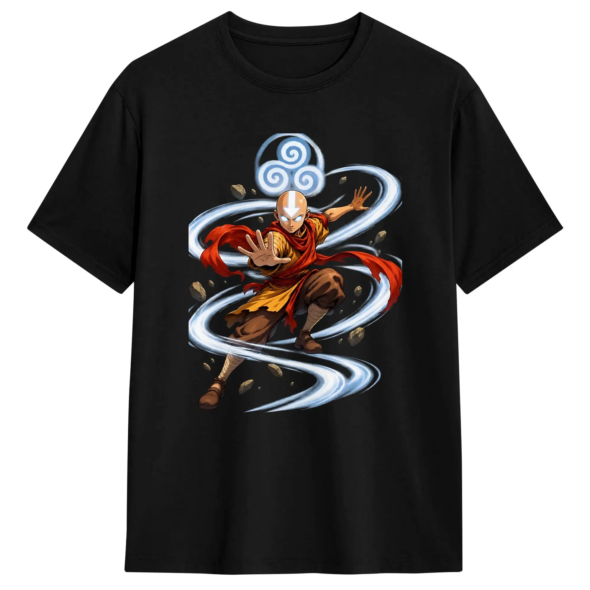 Avatars Airbender Anime T Shirt Beach  100% Cotton T Shirts For Men's Design Tshirt Short Sleeve Vintage Top Tees