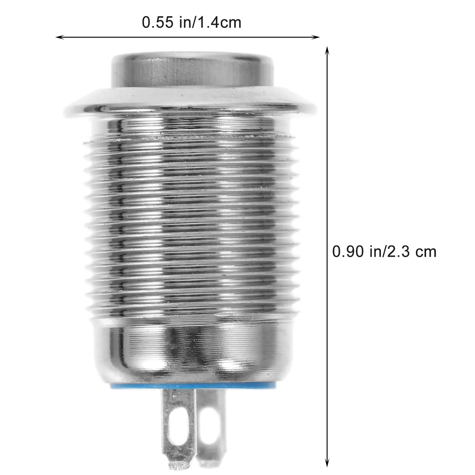6pcs 12Mm Auto Reset Push Button Switch For Car Truck Boat High Top Flush Momentary Starter Marine Metal Round Button Waterproof