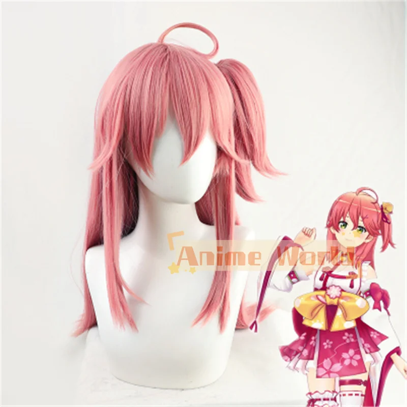 

Anime VTuber Hololive Sakura Miko Cosplay Wig Heat Resistant Synthetic 60CM Long Pink Hair Wig Hallowen Party+ Free Wig Cap