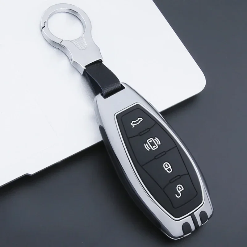 Car Key Cover For FAW Hongqi H5 2023 Hs5 H9 Eqm5 Hs7 2022 Keyring Shell Case Fob Holder