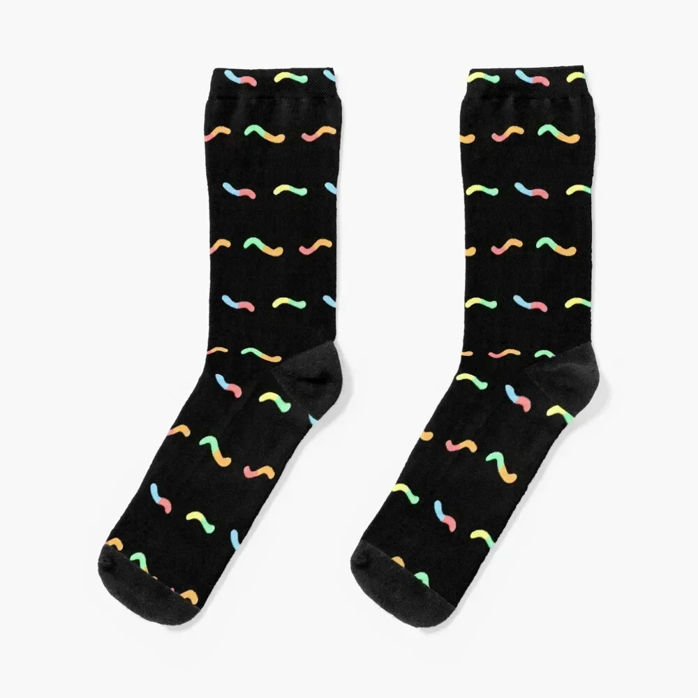 Pixel Gummy Worms Socks anti-slip Stockings compression Boy Socks Women's