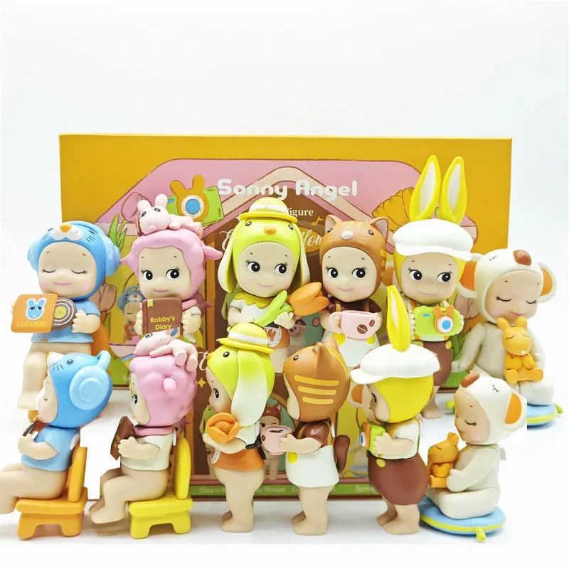 6pcs Sonny Angel Blind Box Enjoy The Moment Series Mini Cute Surprise Box Girl Kits Figurine PVC Statue Desk Decor Christmas Toy