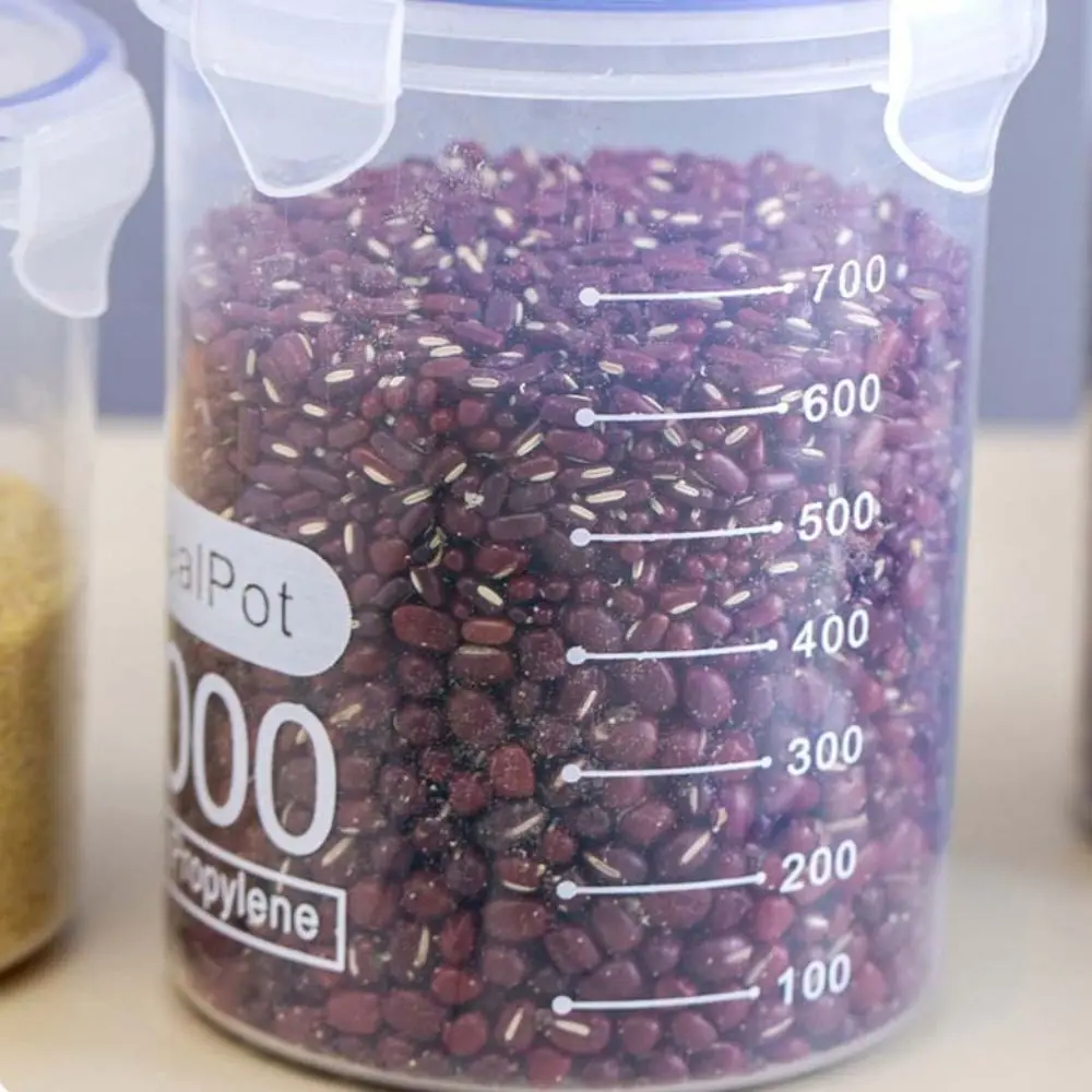 Bocaux Cylindriques Transparents et Scellés en Plastique PP, Boîtes de Rangement de Cuisine, Étanches à l\'Humidité