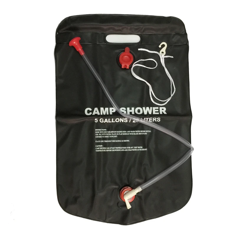 New Outdoor Camping Portable Shower Room 20L Water Carrier Solar Shower Bag