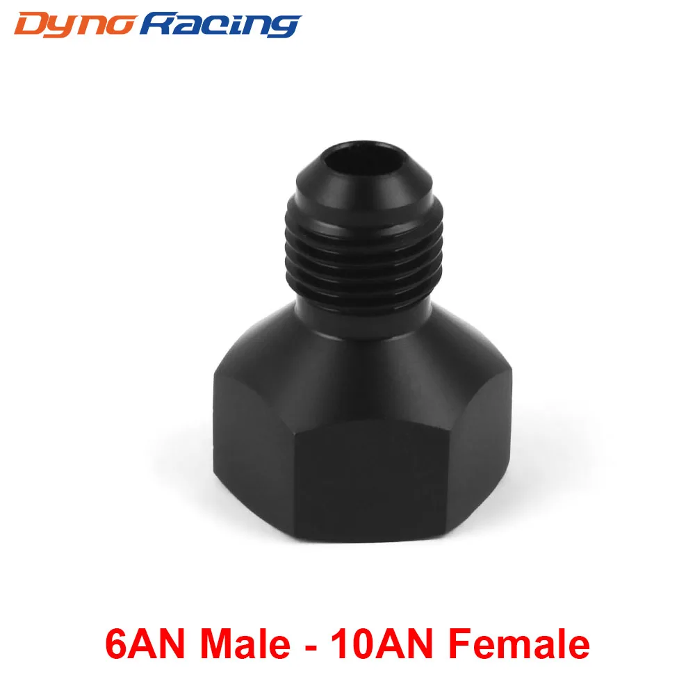 An6 Stecker auf an10 Buchse Aluminium Flare Fitting Reduzier adapter 10an Stecker auf 6an Buchse schwarz