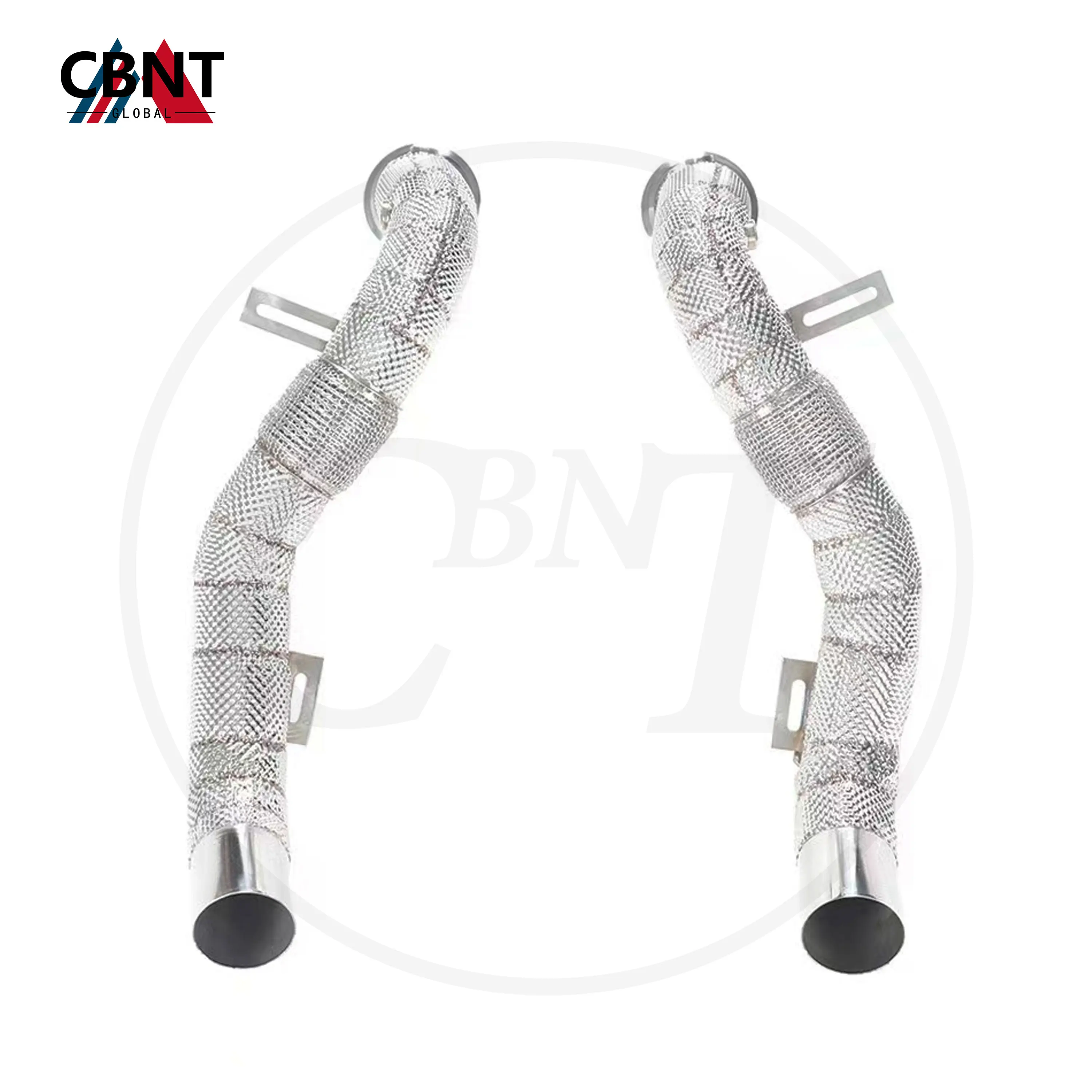 CBNT for BMW G15 M850 Exhaust Downpipe with Catalytic Converter SS304 Tuning Exhaust-header Pipe with Heat Shield