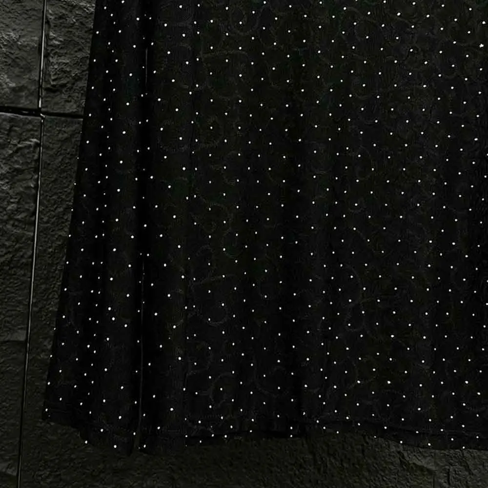 Men Autumn T-Shirt Hot Diamond Starry Sky Shining Ballroom T-Shirt Fashion Nightclub Stage Performance Hollow Top Men'S Clothing