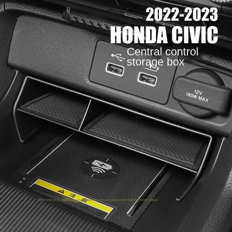 22-23 11th generation Civic central control storage box storage box center console storage box interior accessories modified aut