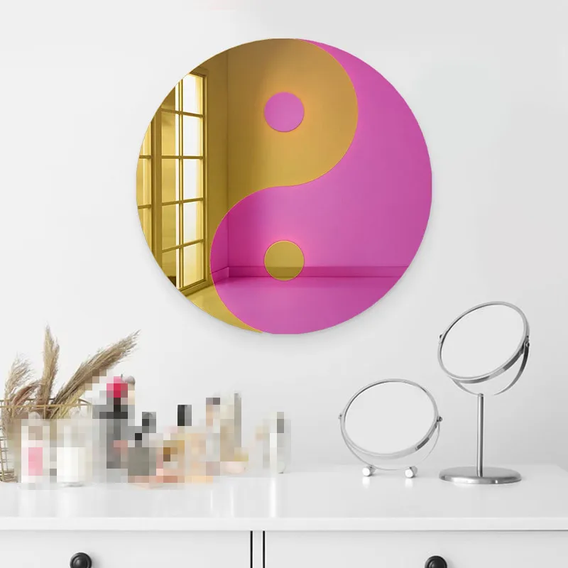 3D Acrylic Yin Yang Wall Decor Mirror Custom Wall Hanging Mirrors for Home Studio Dorm or Office Decoration Mystic Wall Art