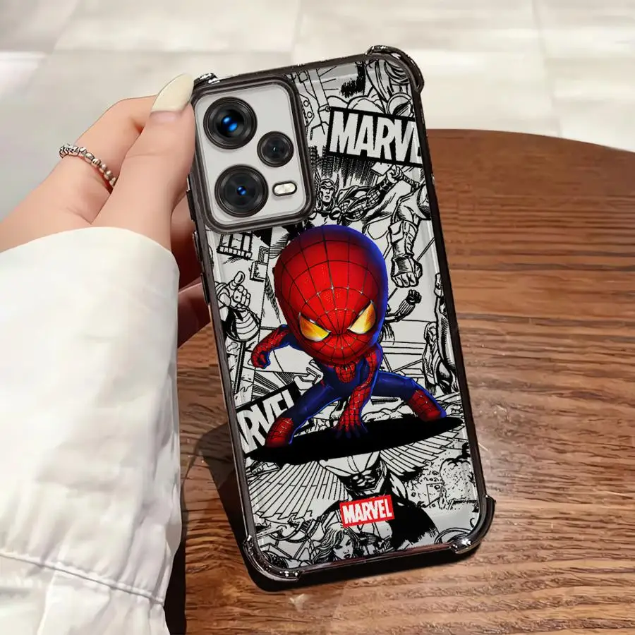 Clear Cover Case for Xiaomi Redmi 13C A3x 14C K80 Pro F7 Pro F7 Ultra Cool Marvel Spider Man Iron Man