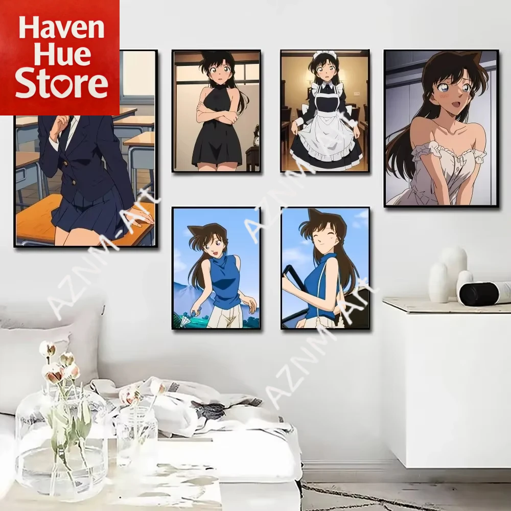 1pc Mouri Ran Anime Name Detective Conan Poster Poster Art Print Bar Living Room Furniture DecorPainting canvas without  frame