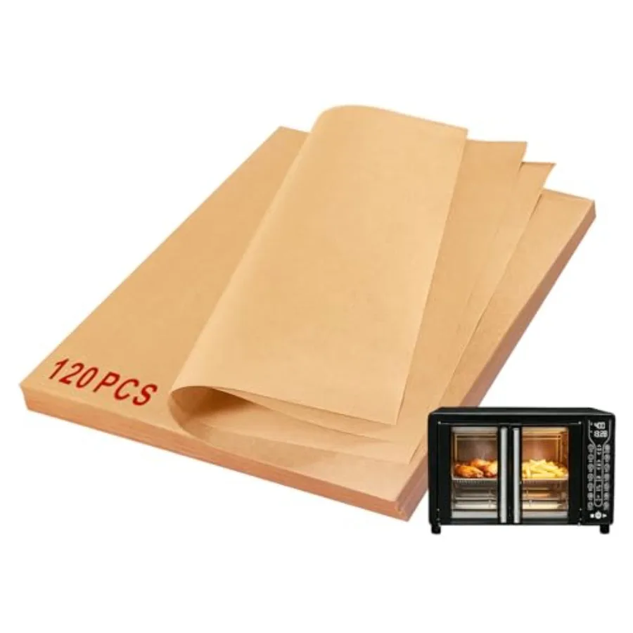 120Pcs Air Fryer Parchment Paper Liners Compatible with Gourmia GTF7460 Toaster Oven Air Fryer Combo, Disposable Nonstick Airfr
