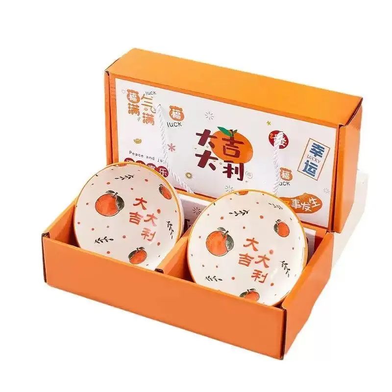 Underglazed Bowl - Big Luck Big Prosperity Ceramic Bowl & Chopsticks Set Tableware for Home Dining, Opening Ceremony Gift - Image 5