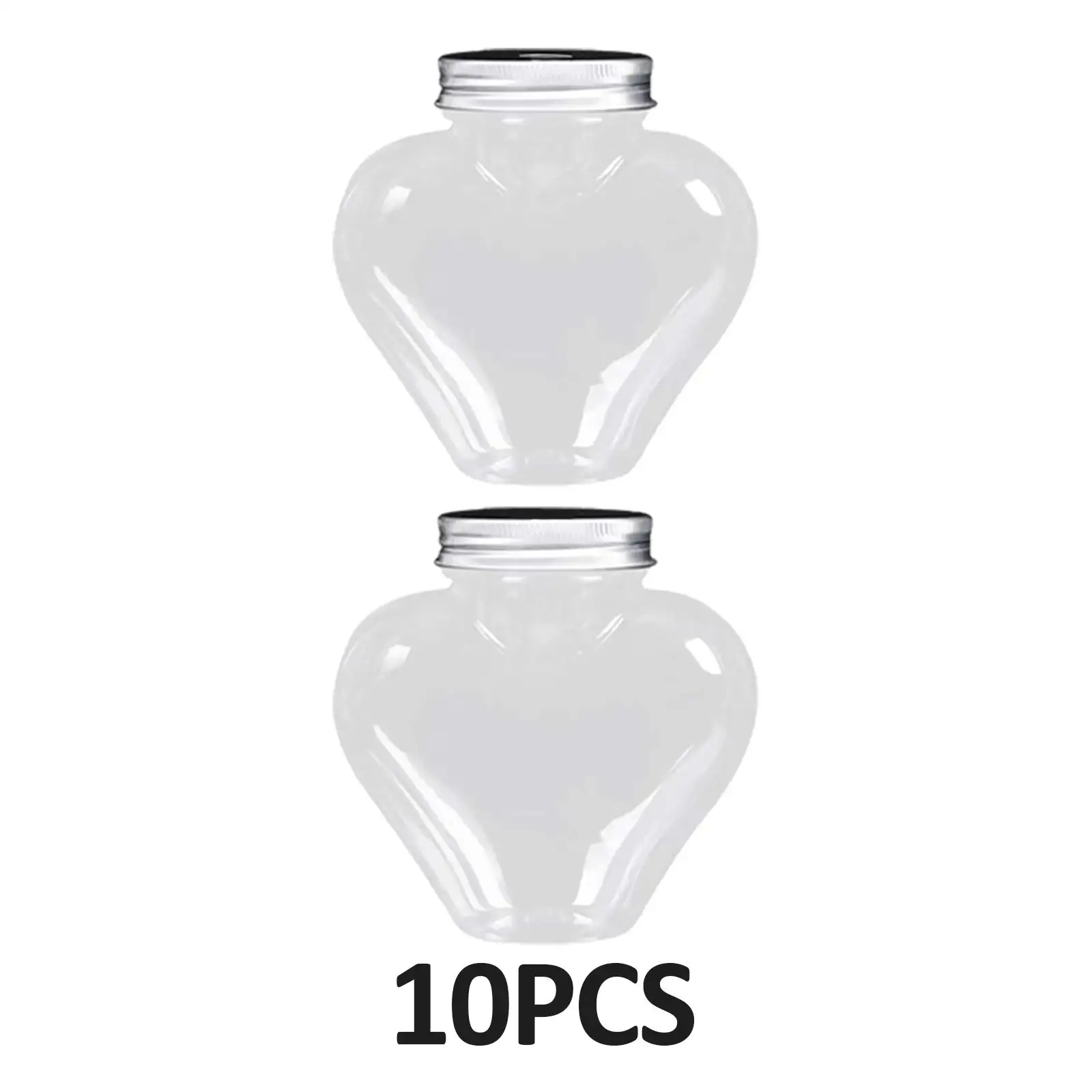 10 Pieces Juice Bottles with Caps Versatile Valentines Drink Bottle, Beverage