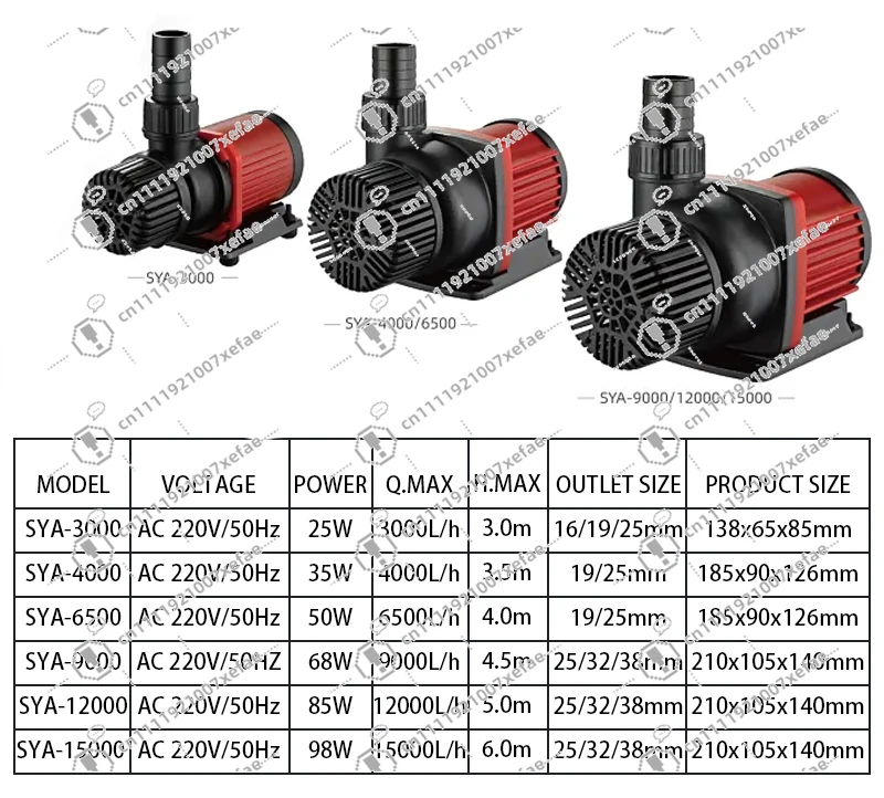 High Pressure Frequency Water Pump Aquarium Fish Tank Filter Pump Home Fountain Koi Pond Filtration