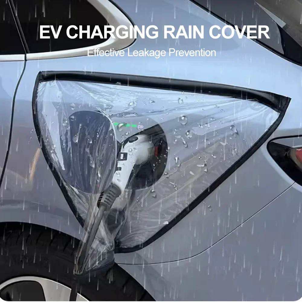 New Energy Car Charging Port Rain Cover Rainproof Dustproof EV Charger Guns Cover Snow Protection Electric Car Accessaries