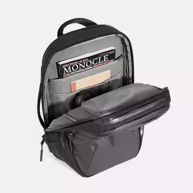 Mochila Tech Pack 2 de Nailon Balístico de 17L, Resistente al Agua, Gran Capacidad, Versátil, Elegante, Informal, para la Escuela, Libros, Duradera