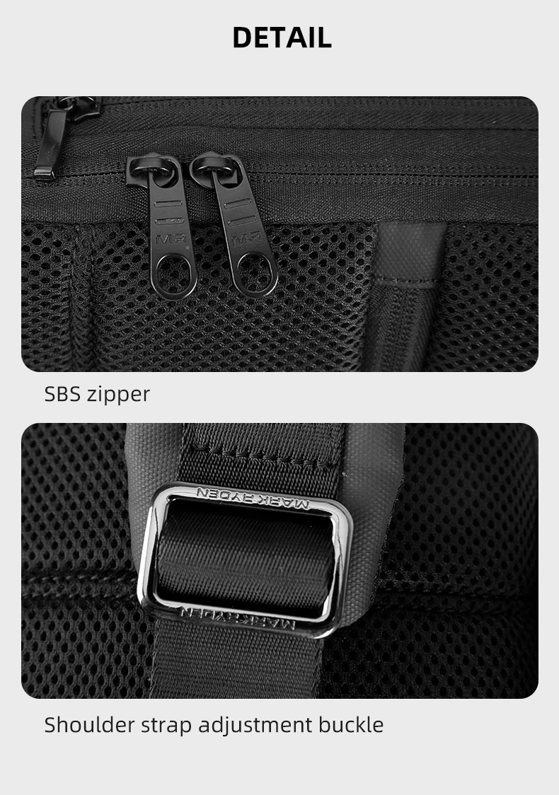 Mark Ryden Schultertasche mit USB TSA-Zollschloss Herren Umhängetasche Brusttaschen für Männer Brusttaschen Herren Schultertasche Crossbody – Detail 7