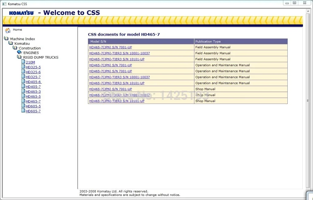 

Komatsu CSS Construction Rigid Dump Trucks Shop Manuals