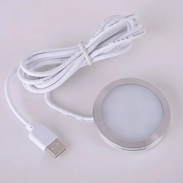 5v ultra-fino mini luzes de ponto móvel usb host computador fonte de alimentação armário de cozinha luz local casa display embutido lâmpada