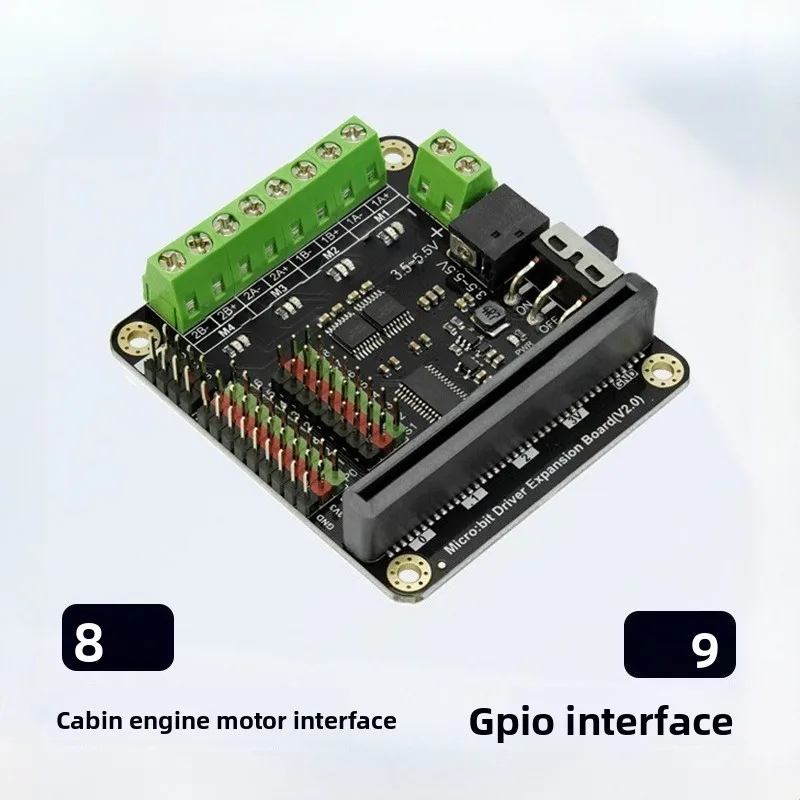 DFRobot micro:bit Motor Driver Board Expansion Board 4-way Motor 8-way Servo 9 GPIO Interfaces