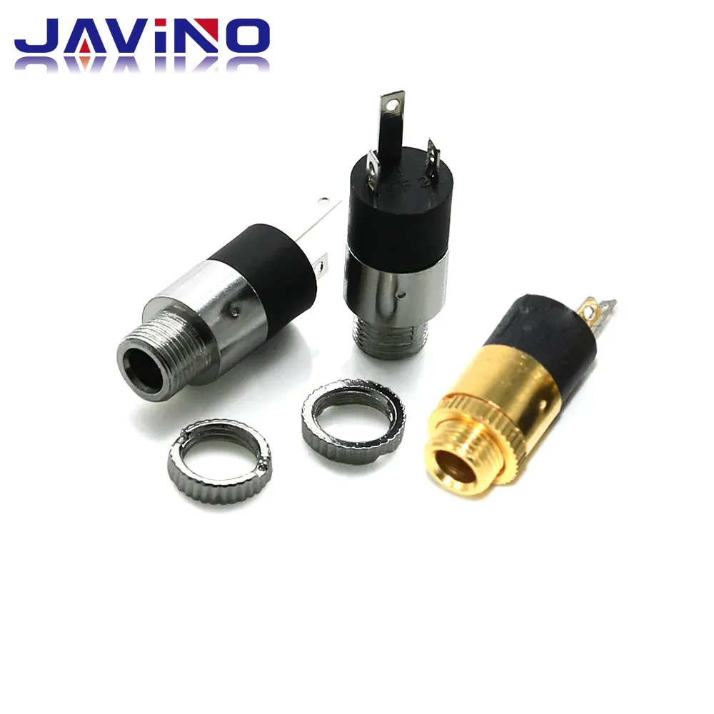 5PCS/LOT PJ392 3.5mm Stereo Female Sockect Jack with Screw 3.5 Audio Headphone Connector PJ-392 Javino