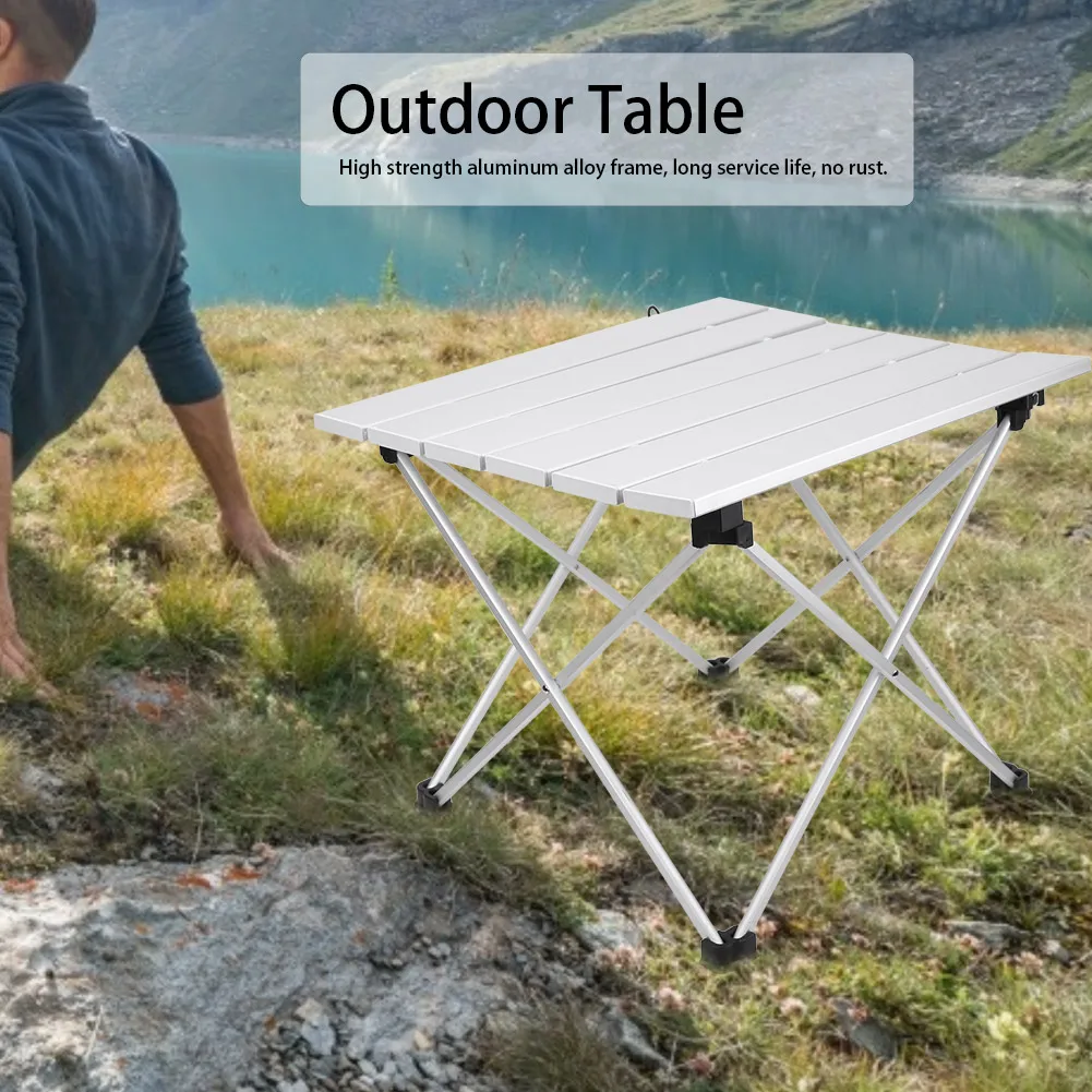 Aluminum Alloy Foldable Table Portable Outdoor Camping Garden Picnic Tables