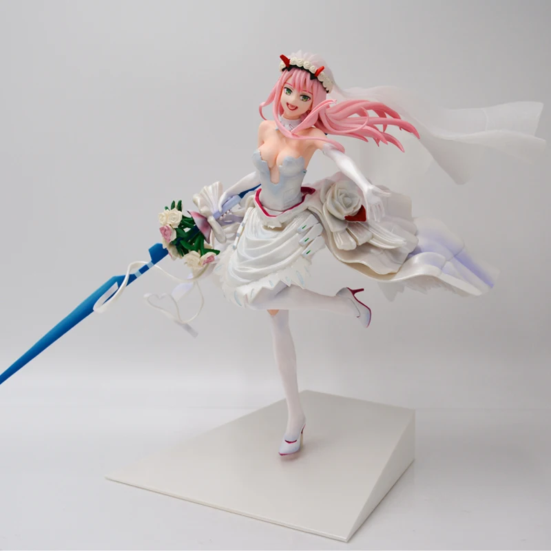 28cm DARLING in the FRANXX Zero Two 02 Sexy Girl Anime Figure Zero Two For My Darling Wedding Action Figure Adult Model Doll Toy