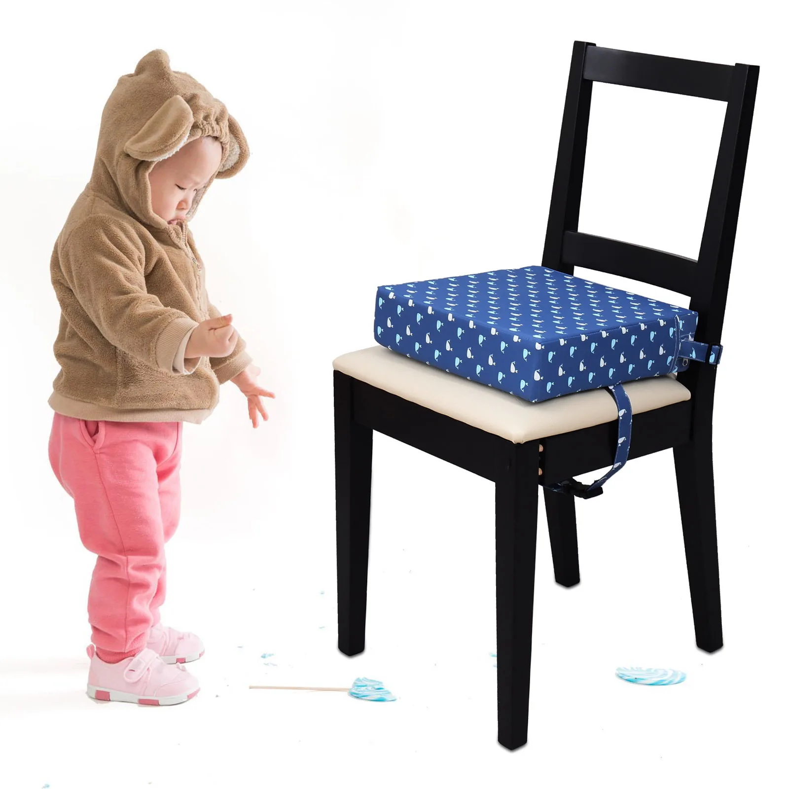 

Kids Baby Children Toddler Booster Seat Cushion Pad Detachable Washable Waterproof Kids Seat Cushion Booster Chair Pad