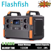 FF Flashfish F132 Lifepo4 Solar Generator 1000W Portable Power Station 1041.6Wh LEP Power Bank Battery USB Type-C AC for Home