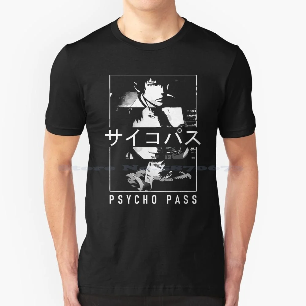 Pyyscho-Pass T Shirt 100% Cotton Tee Pyyscho Pass Psychopath Akane Tsunemori Japanese Anime Akira Amano Mamoru Oshii Blade