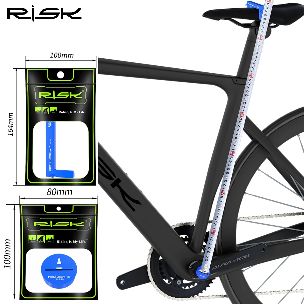 RISK Bicycle Seat Height Measuring Tool RISK MTB Road Bike Saddle Measure Tool  Front Cushion Fitting Adjustment Tool Kit