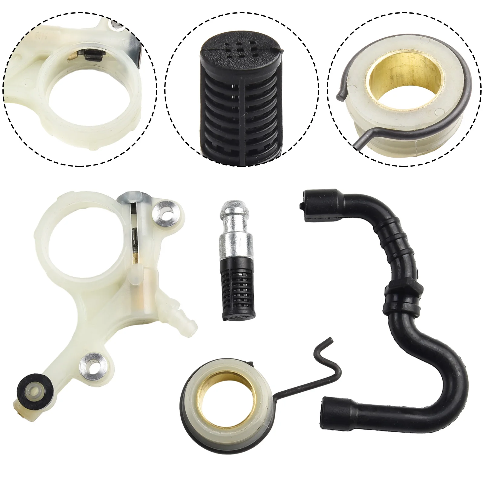 /Oil /Worm /Gear Oiler Kit With Filter And Pipe For MS271 MS291 M71 M91 Chainsaw Parts Replace 11416403203
